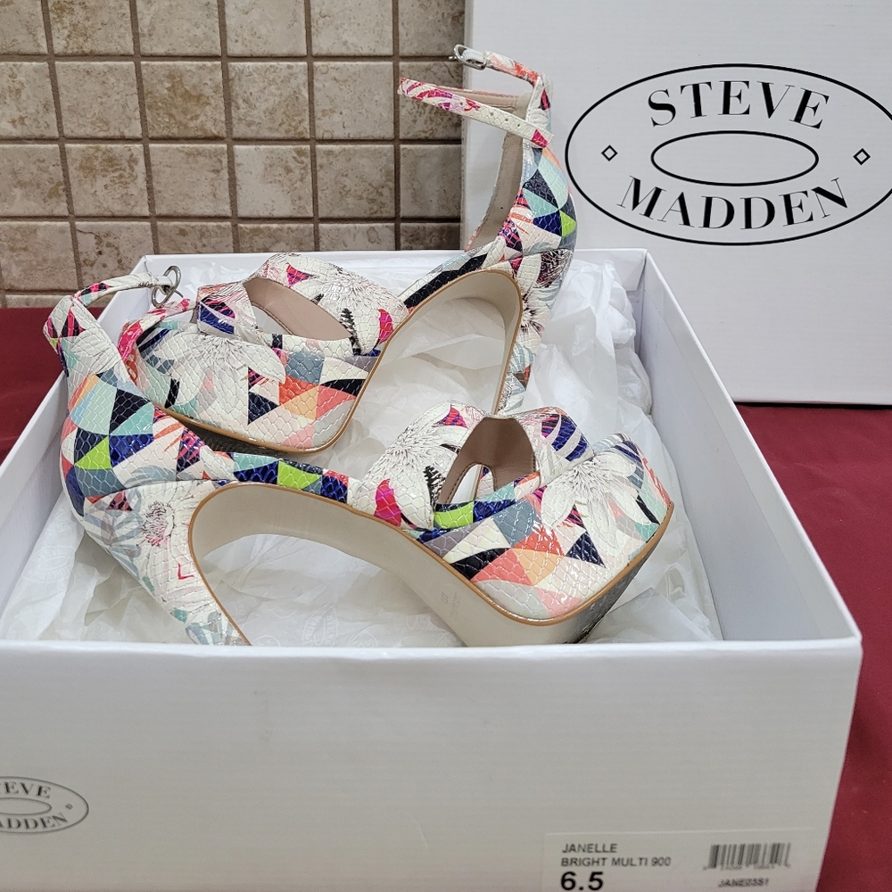 Steve Madden Janelle bright multi heels